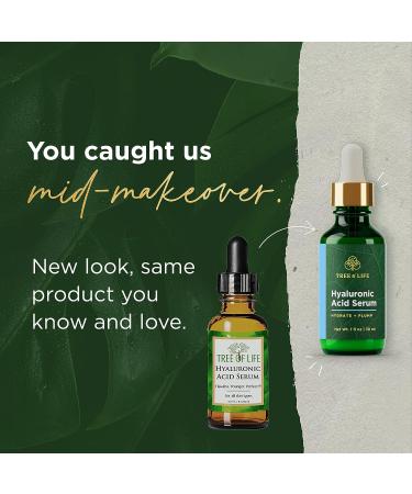NEW LOOK Tree of Life Hyaluronic Acid Hydrating Set - Serum, Moisturizer Cream, Vitamin C Eye Gel - Facial Tightening Lift - Dermatologist-Tested Skin Care - Buy Online on GoSupps.com
