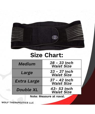 Dr. Wolf Lumbar Support Belt for Lower Back Pain Relief - Stabilizing Waist Brace for Improved Posture & Heavy Lifting - X-Large Size - Buy Online on GoSupps.com