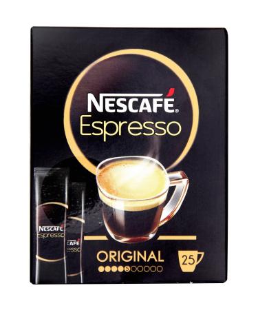 Nescaf AZERA Original Espresso Soluble Coffee Pack of 25 Sticks - Pack of 4 (Packaging May Vary)