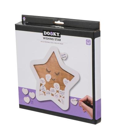 Wishing Star Guestbook for Baby - Perfect Baby Shower Gift Accessory - 25 Descriptive Hearts - White MDF Wood - Ideal Gift for Birth - Buy Online on GoSupps.com
