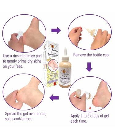 Vegan Foot Repair Cream & Callus Remover for Dry, Cracked Feet - Natural Exfoliating Gel for Thickened Skin | Non-Oily Formula with No Urea or Glycols - Buy Online on GoSupps.com
