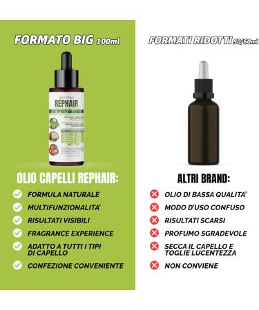  I Rimedi Dei Monaci Rephair Hair Oil 100ml - With Rosemary Batana Soybean and Lavender Oils - Stimulates Growth and Deeply Hydrates Reduces Hair Loss Nourishes and Strengthens. 100% Made in Italy - Buy Online on GoSupps.com