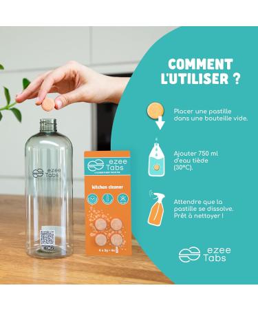 EzeeTabs Kitchen Cleaner - Cleaning Tablets for Microplastic-free Biodegradable and Vegan Cleaning Products - 4 x Cleaner with Degreasing Power - Buy Online on GoSupps.com
