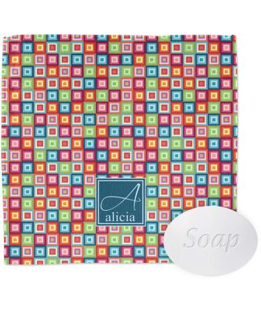 YouCustomizeIt Personalized Retro Squares Washcloth