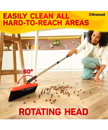 Long Handle Broom and Dustpan Set - Kitchen and Lobby Cleaning Combo - Red - Buy Online on GoSupps.com