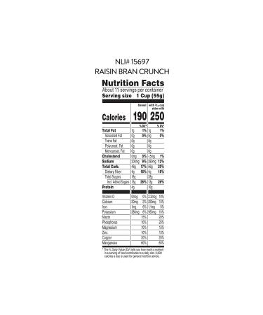 Kellogg's Raisin Bran Crunch Cereal 67.5oz Case - 3 Boxes, Real Fruit, High Fiber, Pantry Staple - Buy Online on GoSupps.com