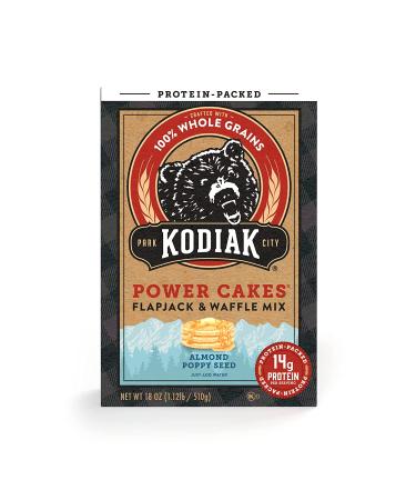 Kodiak Cakes Protein Pancake Mix - Almond Poppyseed 18oz (Pack of 6) - High Protein Flapjack & Waffle Mix - Buy Online on GoSupps.com