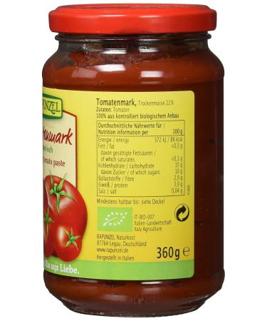 Buy Rapunzel Tomato Paste 22% Dry Matter - 360g Premium Quality for Gourmet Cooking - International Shipping Available - Buy Online on GoSupps.com