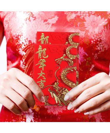 Lurrose Asian Red Envelope 60pcs Chinese Red Envelopes 2024 Chinese New Year Dragon Year Lucky Money Envelopes Lunar New Year of Dragon Red Envelope Packets Hong Bao Hong Bao Envelope - Buy Online on GoSupps.com
