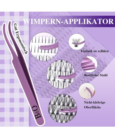 B & Q Eyelash Extensions Set | 30D + 40D DIY Spike Lash Kit - Bond & Seal & Tweezers Included | Multi-Style Mix (10-16 Mix) | Perfect for Professional or DIY Use - Buy Online on GoSupps.com