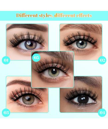 Buy ALASH Cluster Lashes Kit - 5 Pairs Wispy Eyelash Clusters Bond & Seal Golden Tweezer - Home Lash Extensions for Beginners (6D 01 D-Mix Kit) - Shop Internationally - Buy Online on GoSupps.com