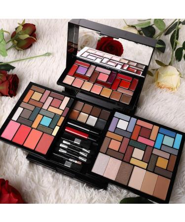 CHARMCODE All-in-One Professional Makeup Gift Kit for Women - 54 Eyeshadows Blush Highlighter Brushes & More - Perfect Christmas Gift - Buy Online on GoSupps.com