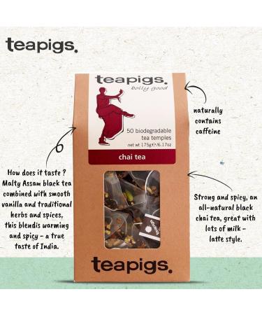 Sachets de th Teapigs Chai fabriqu s avec des feuilles enti res (1 paquet de 50 sachets de th ) Assam 50 Count (Pack of 1) - Buy Online on GoSupps.com