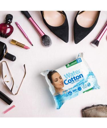 Biodegradable WaterCotton Makeup Remover Wipes - 25 Count with Aloe Vera - Buy Online on GoSupps.com