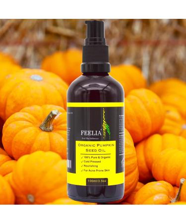 Feelia Bio K rbiskern Oil - Cold Pressed Antioxidant Rich 100% Pure & Organic for Nourishing Acne-Prone Skin - Buy Online on GoSupps.com