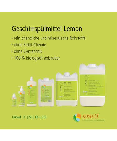 Sonett Lemon Dishwashing Liquid 1L (Pack of 2) - Eco-Friendly Powerful Cleaning for International Shipping - Buy Online on GoSupps.com