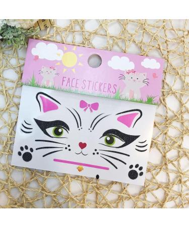 Animal Face Stickers - Leopard Cat Floral Body Paint for Halloween & Stage Performance - 2 Sheets - Buy Online on GoSupps.com