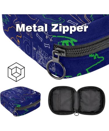 Large Dinosaur Motif Storage Bags for Women's Menstrual Cups Panty Liners & Tampons - Navy Blue Zippered & Travel Friendly - Buy Online on GoSupps.com