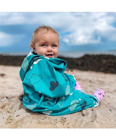 LittleLife Children's Waterproof All-In-One Puddle Rain Suit | Teal Clouds | 18-24 Months - Buy Online on GoSupps.com