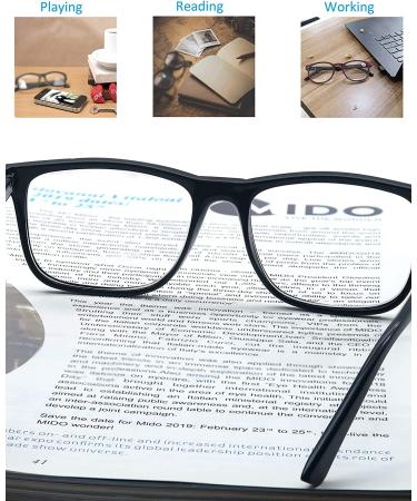 OLOMEE Reading Glasses 2.00 Men's Oversized Large Square Readers Black Frame 4 Pack - Lightweight Eyeglasses for Reading with Flexible Spring Hinge - Buy Online on GoSupps.com