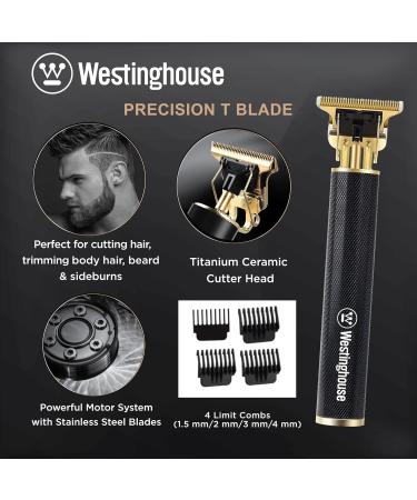 Westinghouse Beard Trimmer for Men - Precision Cordless Electric Trimmer with 4 Attachments | Premium Rechargeable Hair & Beard Grooming - Buy Online on GoSupps.com