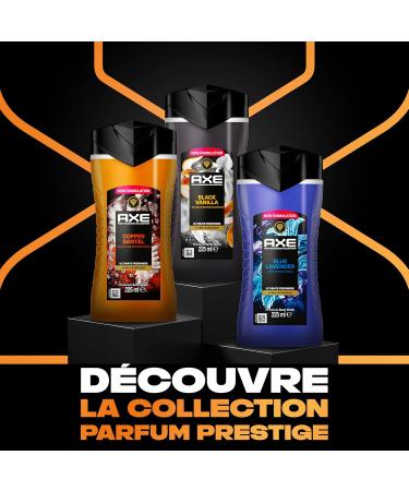 AXE - Gel Douche - Collection Prestige - Black Vanilla - 12h de fra cheur - Parfum frais et gourmand de vanille orange et bois de santal - Agents hydratants 100% d origine v g tale - 225ml 225 ml (Lot de 1) AXE Collection Parfum Prestige SG Black Vanilla  - Buy Online on GoSupps.com