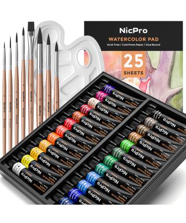 Nicpro Micro Detail Paint Brush Set 15 Small Professional Artist Miniature  Fine Detail Brushes for Art Watercolor Oil Acrylic Craft Models Rock Painting  Citadel & Paint by Number -Come with Holder Brown