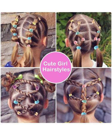 200PCS Multicolor Baby Toddler Hair Ties - No Crease Elastics for Kids Girls | Small Ponytail Holders - Pinky Color - Buy Online on GoSupps.com