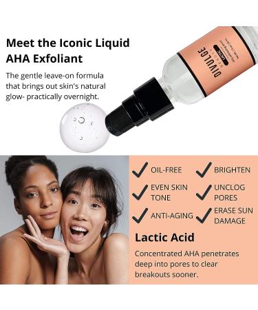 AHA 10% Lactic Acid Daily Exfoliating Serum 1 oz - Clear Pigmentation, Sun Damage, Acne - Divulge Beauty - Buy Online on GoSupps.com