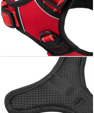 Buy Lionto XL Red Dog Harness - Padded Anti-Pull Reflective Safety & Adjustable Fit for International Shipping - Buy Online on GoSupps.com