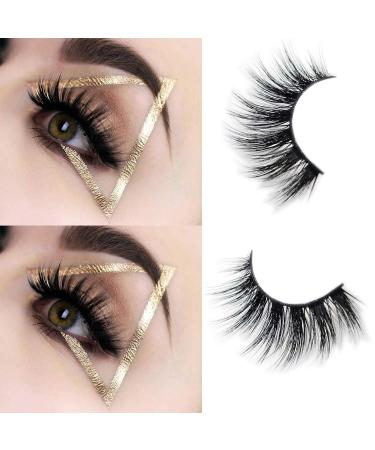 Veleasha Natural Look Fluffy False Eyelashes - Faux Mink Soft Volume Handmade Eye Lashes - 2 Sets Pack - Buy Online on GoSupps.com