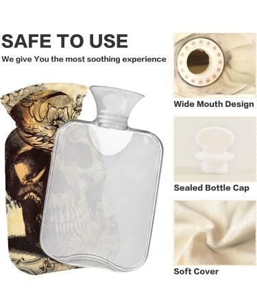 Buy Tattoo Hot Water Bottle with Cover - 1L Pain Relief Bag for Headaches & Neck | BPA Free International Shipping - Buy Online on GoSupps.com