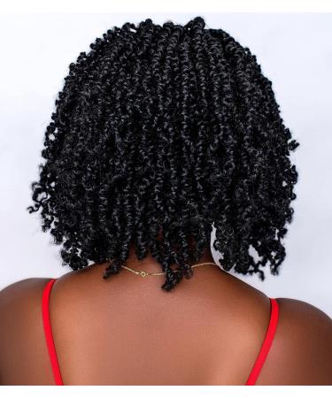 6 Packs Spring Twist Braiding Hair 8 Inch 1B - Synthetic Fiber Fluffy Crochet Braids for Black Women - Buy Online on GoSupps.com