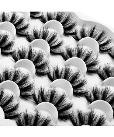Cousei Faux Eyelashes - 10 Pairs Long Soft & Fluffy Handmade Dramatic Cat Eye Lashes - No Glue Required - Buy Online on GoSupps.com