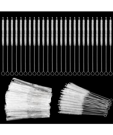 TrelaCo 100 Pcs Tracheostomy Cleaning Brushes Trach Brush Nylon Bristle Tracheostomy Brushes Pipe Tube Cleaning Brush for Tracheostomy Supplies 10mm