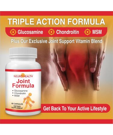 Joint Formula with Glucosamine Chondroitin and MSM 60 Capsules (1 Bottle) Turmeric/Joint Support Supplement for Bones Back Knees Hands/Used for Cartilage & Joint Support 1 Count (Pack of 60) - Buy Online on GoSupps.com