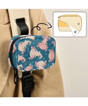 Pfrewn 7 Day Axolotl Kawaii Pill Organizer Case | Portable Weekly Vitamin & Medicine Holder with Zipper | Travel-Friendly Supplement Pouch - Buy Online on GoSupps.com