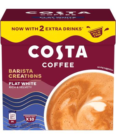 COSTA COFFEE FLAT WHITE PODS 4 PACKS (FLAT WHITE 10 CAPSULES) - Buy Online on GoSupps.com