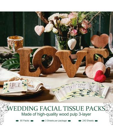 80 Pcs Wedding Tissues Packs for Guests - Bulk Individual Facial Tissues for Happy Tears - Perfect Welcome Bag Stuffers for Bride and Groom - Buy Online on GoSupps.com