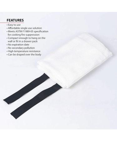 Deke Home Pack Fire Blanket Fiberglass - Emergency Flame Retardant Safety Cover for Kitchen, Fireplace, Car, Office, Warehouse - Survival Suppression Blanket - Buy Online on GoSupps.com