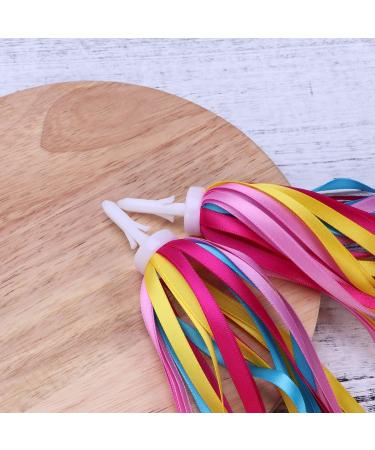 VORCOOL 1Pair Bike Handlebar Streamers - Colorful Polyester Tassel Ribbons for Children | Yellow Bicycle Grips Accessories - Buy Online on GoSupps.com