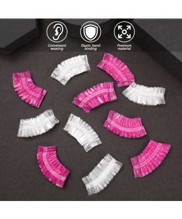 Hohopeti Lot de 200 Cache-Oreilles Jetables Protections Auditives Transparentes et Roses Bande lastique Adapt es pour Bain Teinture Capillaire et Soins en Salon de Coiffure - Buy Online on GoSupps.com