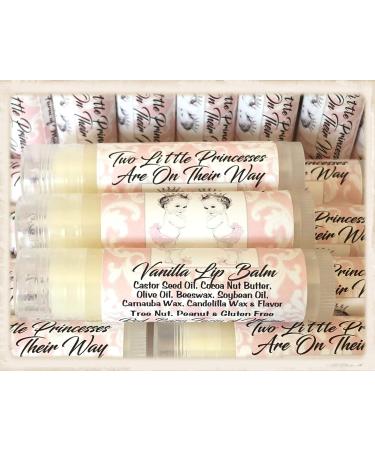 20 PERSONALIZED Twin Girl Lip Balm Baby Shower Party Favors - Buy Online on GoSupps.com