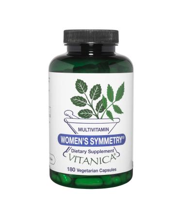 Vitanica Women's Symmetry High Potency Daily Multivitamin Vegan/Vegetarian 180 Capsules
