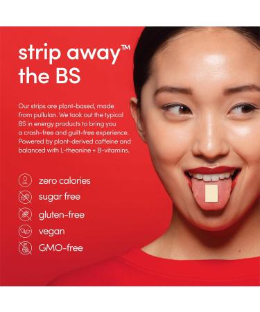 ZENERGY Energy Oral Strips - Mint Flavor | 40mg Caffeine 30mg L-Theanine 100% B6 & B12 | Vegan Sugar-Free Instant Energy | 1 Tin (30 Strips - Buy Online on GoSupps.com