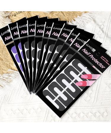wirlsweal 10Pcs/Set Nail Edge Sticker Good Ductility Protect Finger Ultra Thin Spill Prevention Stick Peel Off Tape for Salon Nail Peel Black - Buy Online on GoSupps.com