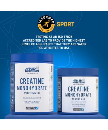 Applied Nutrition Creatine Monohydrate Micronized Powder 500g - Supports High-Intensity Performance - Unflavoured, 100 Servings - Buy Online on GoSupps.com