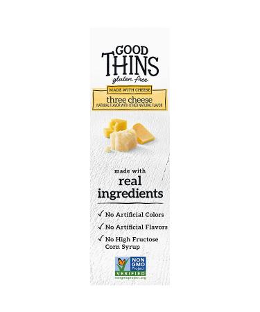 Good Thins Three Cheese Rice Crackers - 3.5oz Cheddar (Gluten-Free Snacks) - Buy Online on GoSupps.com