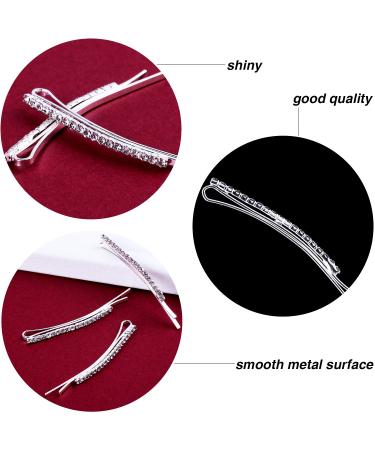 TecUnite 16 Piece Rhinestone Bobby Pin Set - Clear Crystal Hair Clips for Women and Girls (White) - Buy Online on GoSupps.com