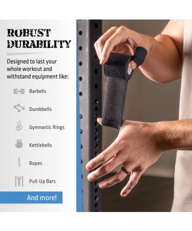Buy Weightlifting Tape - Stretch Sports Tape for Wrist & Hand - 6 Rolls Black | Best for Athletes - Buy Online on GoSupps.com